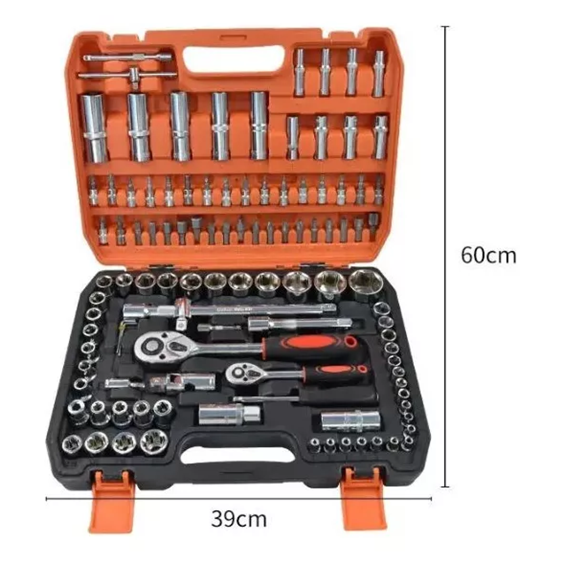 Kit de Herramientas Tecnopro 108 Piezas En Caja Transportadora Color Naranja 2