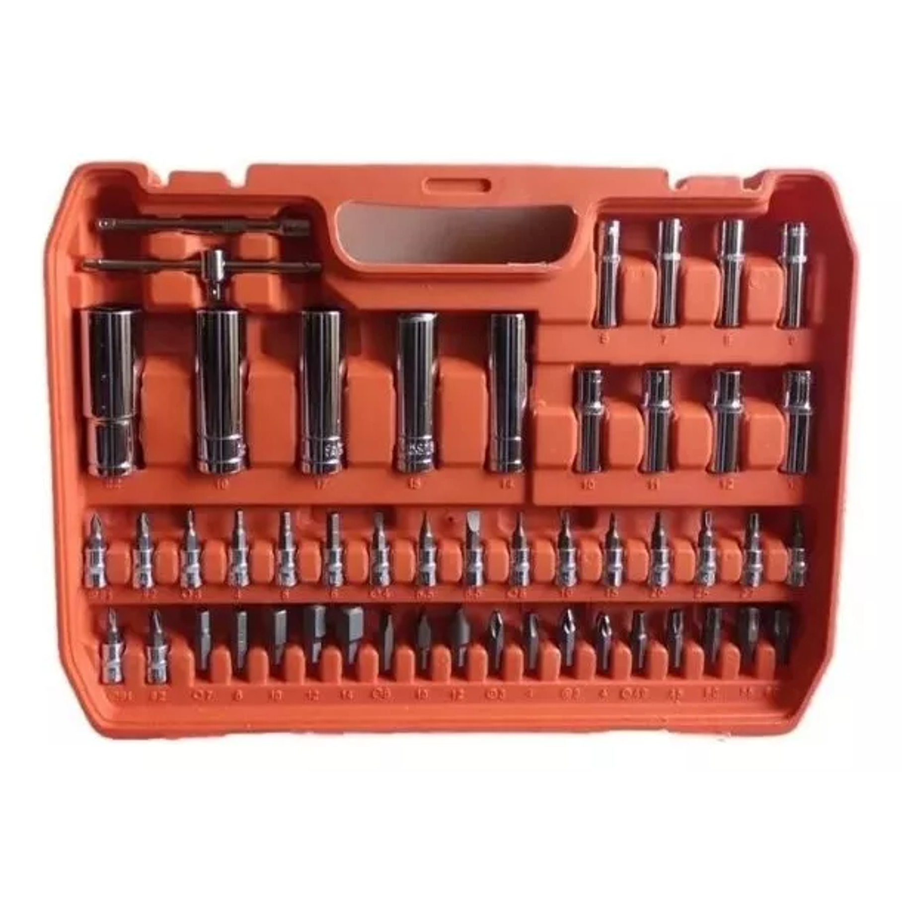 Kit de Herramientas Tecnopro 108 Piezas En Caja Transportadora Color Naranja 4