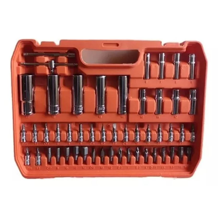 Kit de Herramientas Tecnopro 108 Piezas En Caja Transportadora Color Naranja 4