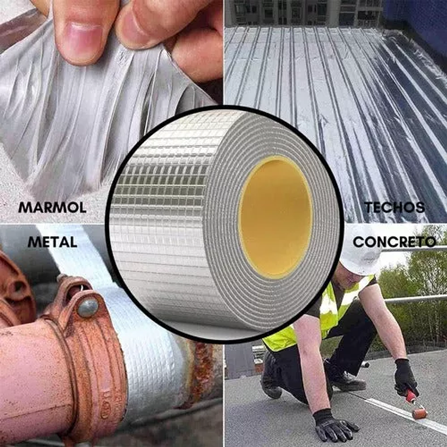 Cinta Sellador Adhesivo Techo Gotera Impermeable 5 Metros 2