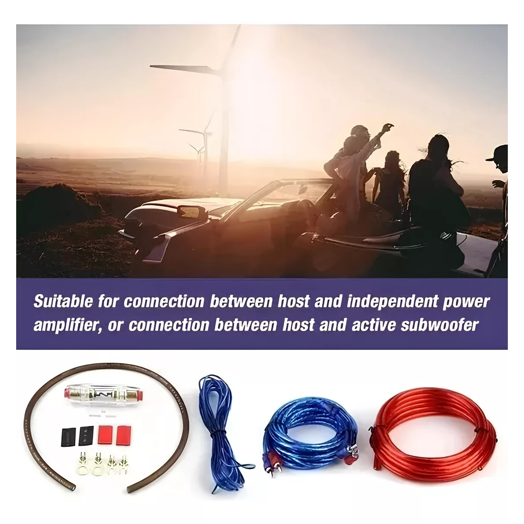 Kit Cables Para Amplificador Subwoofer 1500w Auto / 213004  7