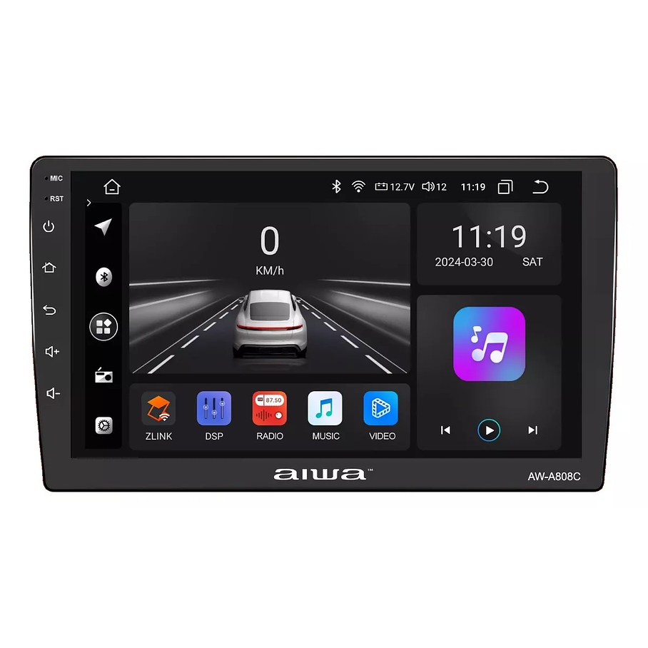 Radio Auto Android Aiwa 2 Din Hd 9'' 2gb Ram Wifi Aw-a808c Color Negro 1