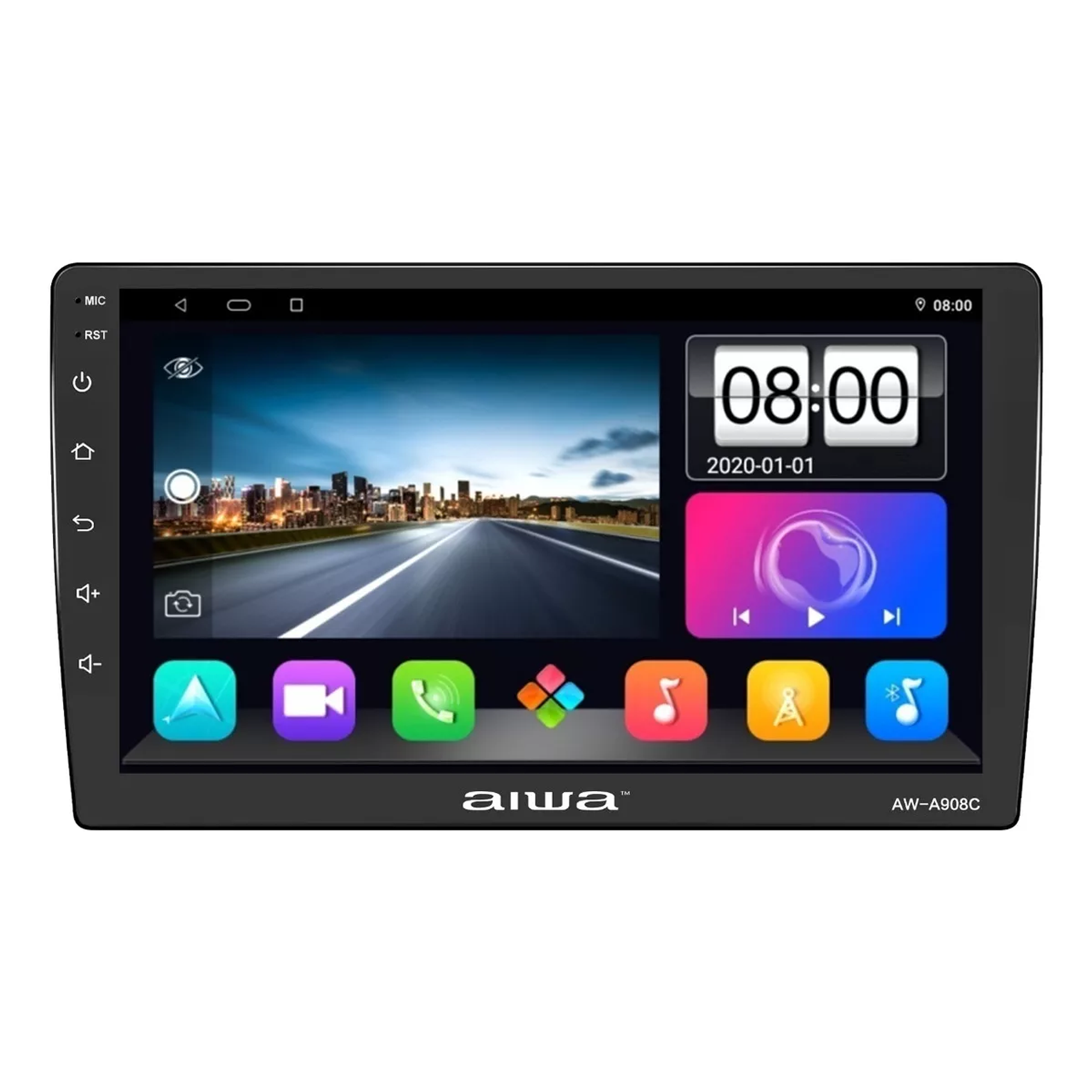 Radio Auto Android Aiwa 2 Din Hd 9'' 2gb Ram Wifi Aw-a808c Color Negro 3