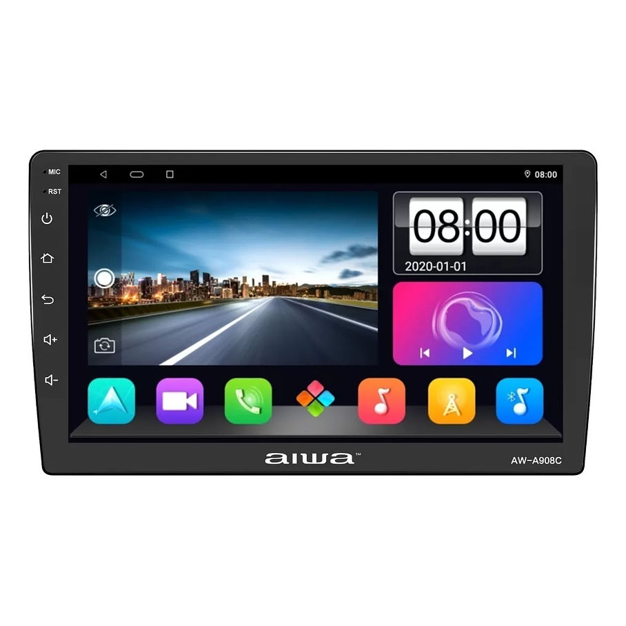 Radio Auto Android Aiwa 2 Din Hd 9'' 2gb Ram Wifi Aw-a808c Color Negro 3