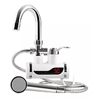 Llave Con Ducha Para Agua Caliente Eléctrica De Lavaplatos Color Blanco 1