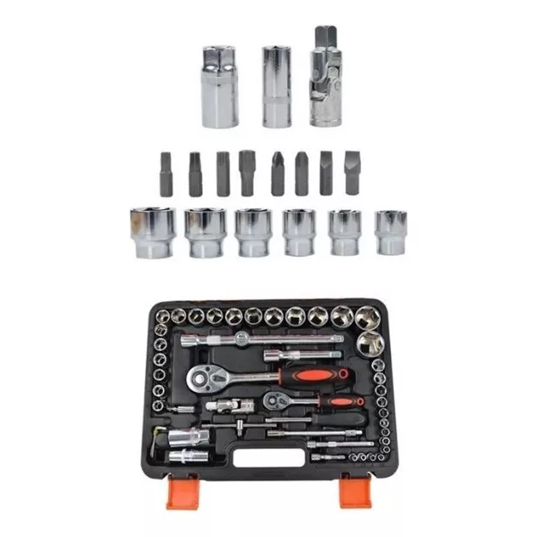Caja Herramientas Set Kit Juego Dados Chicharra Llaves Corona 94 Piezas  2