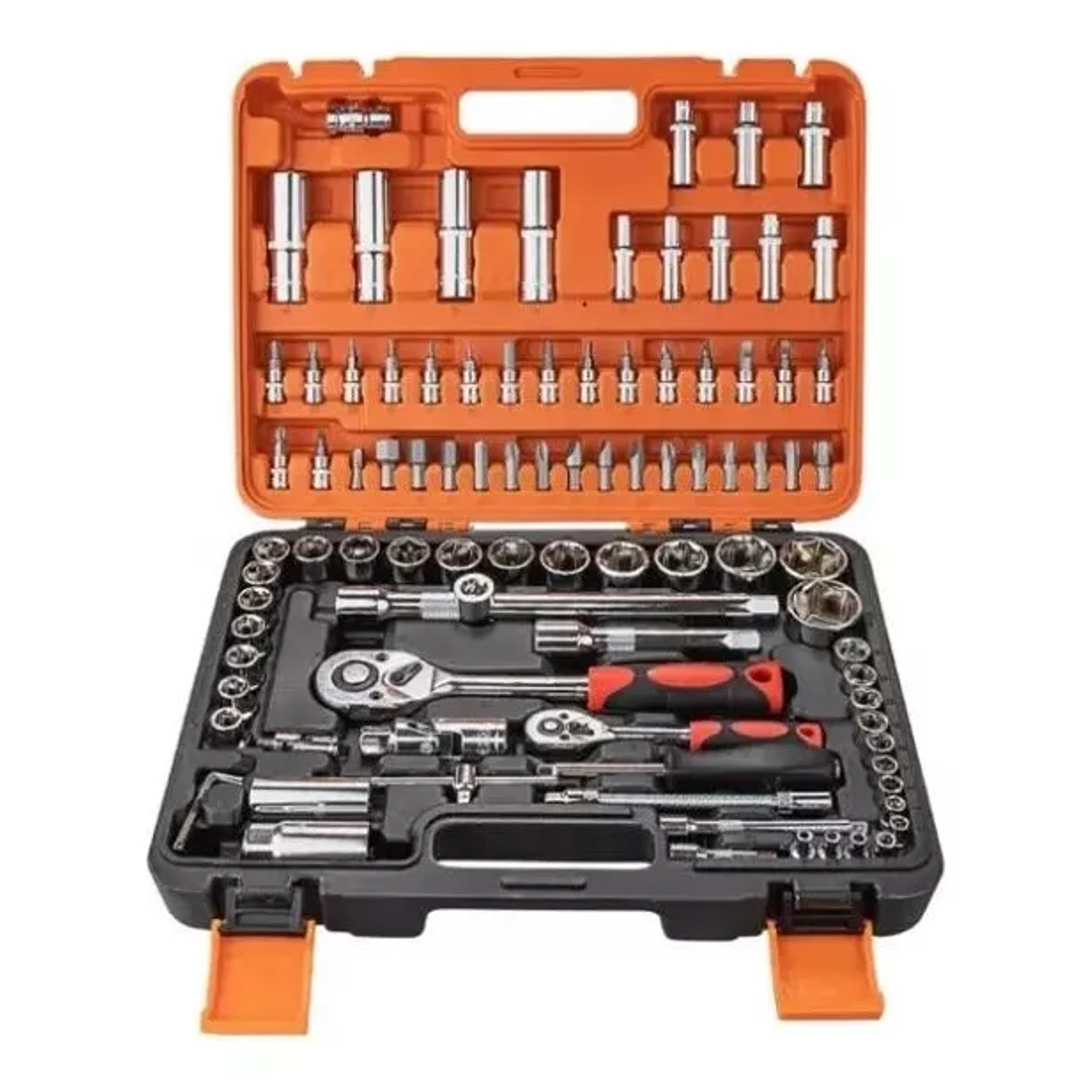 Caja Herramientas Set Kit Juego Dados Chicharra Llaves Corona 94 Piezas  1