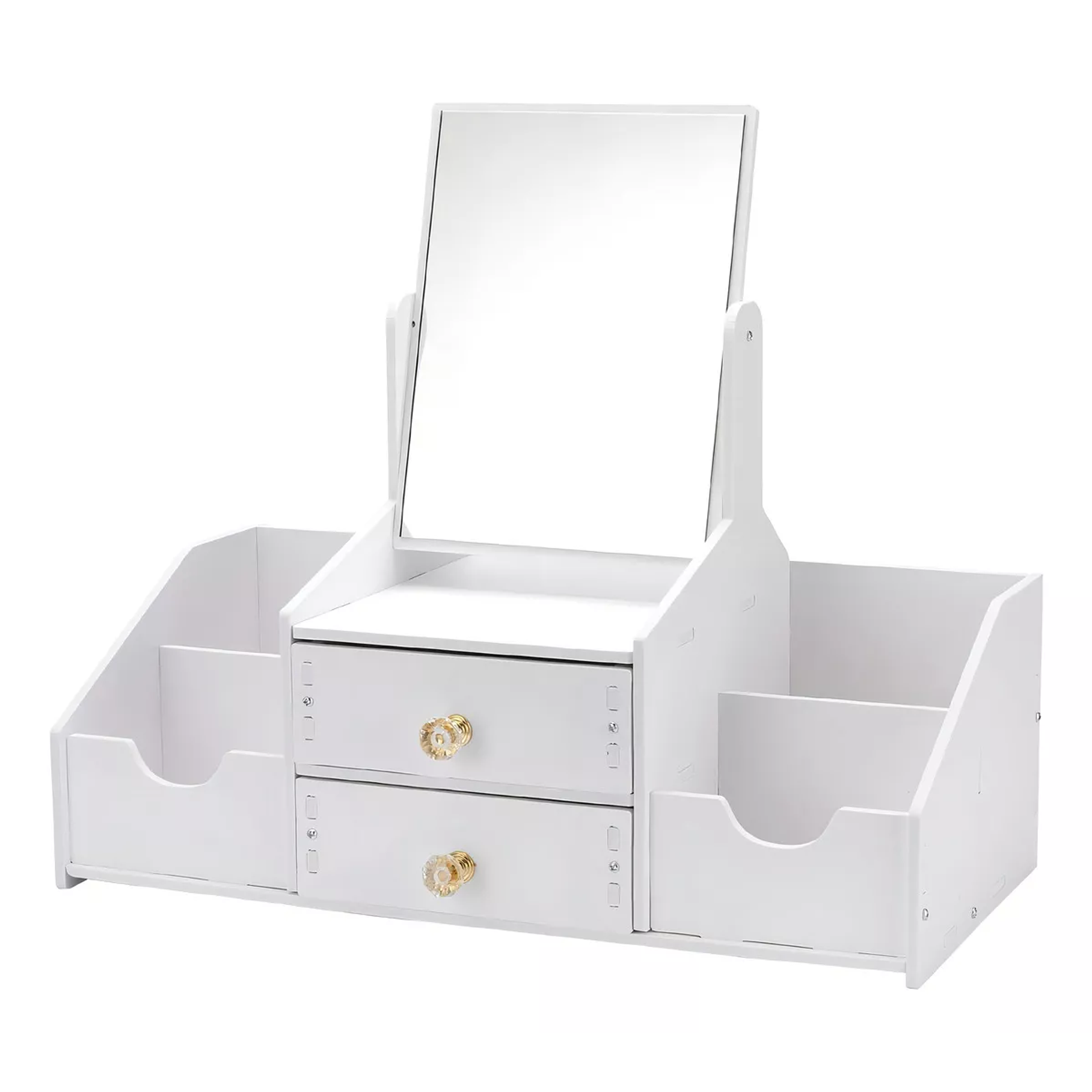 Cajón Con Espejo Y Repisa Organizadora De Joyero Cosméticos Madera 1