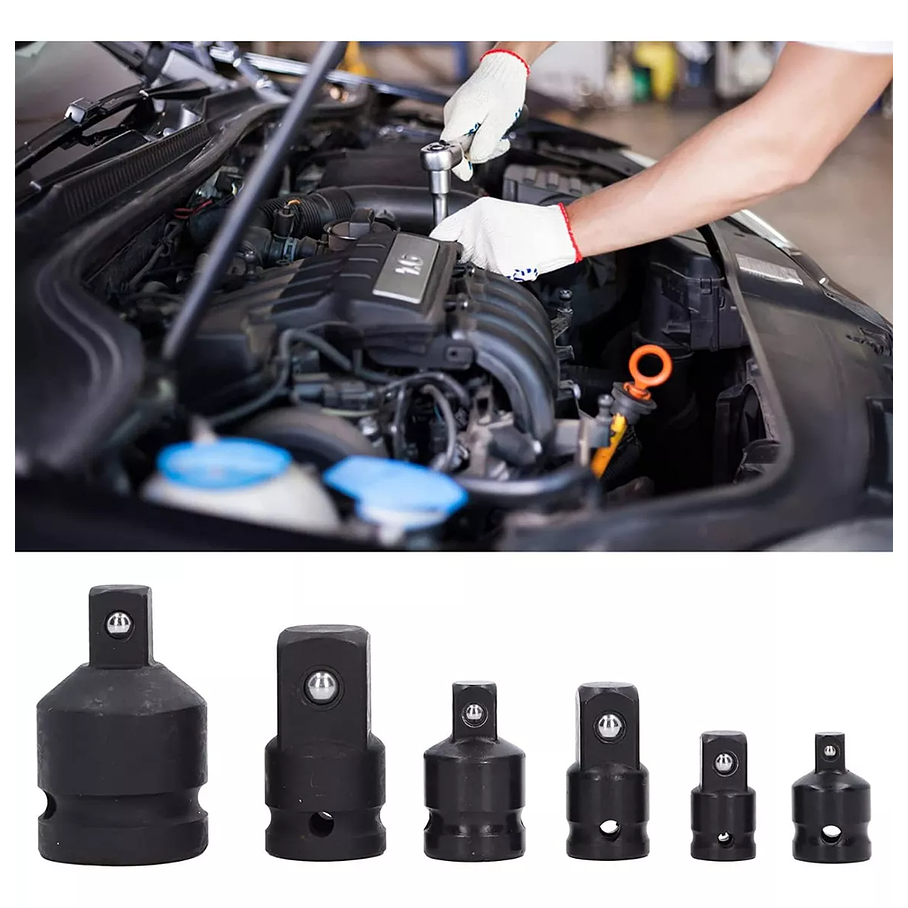 Juego De Dados Adaptador Y Reductor De Impacto 6 Pzas 7