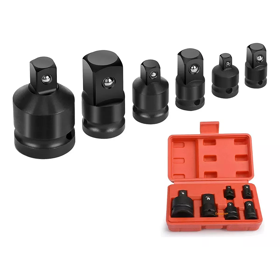 Juego De Dados Adaptador Y Reductor De Impacto 6 Pzas 1