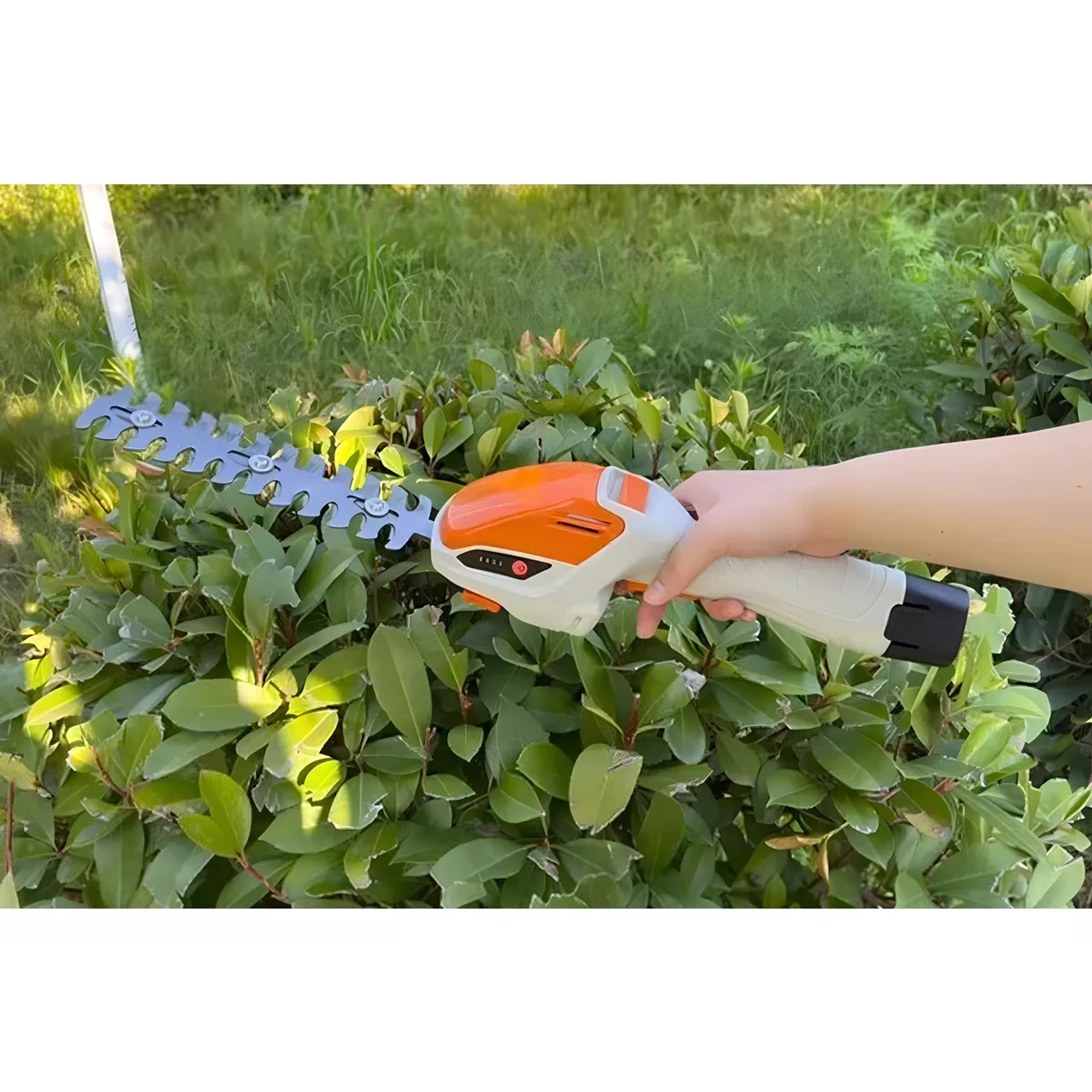 Podador Aparador De Arbusto Cerca Viva Arvore 2 Laminas 12v  3