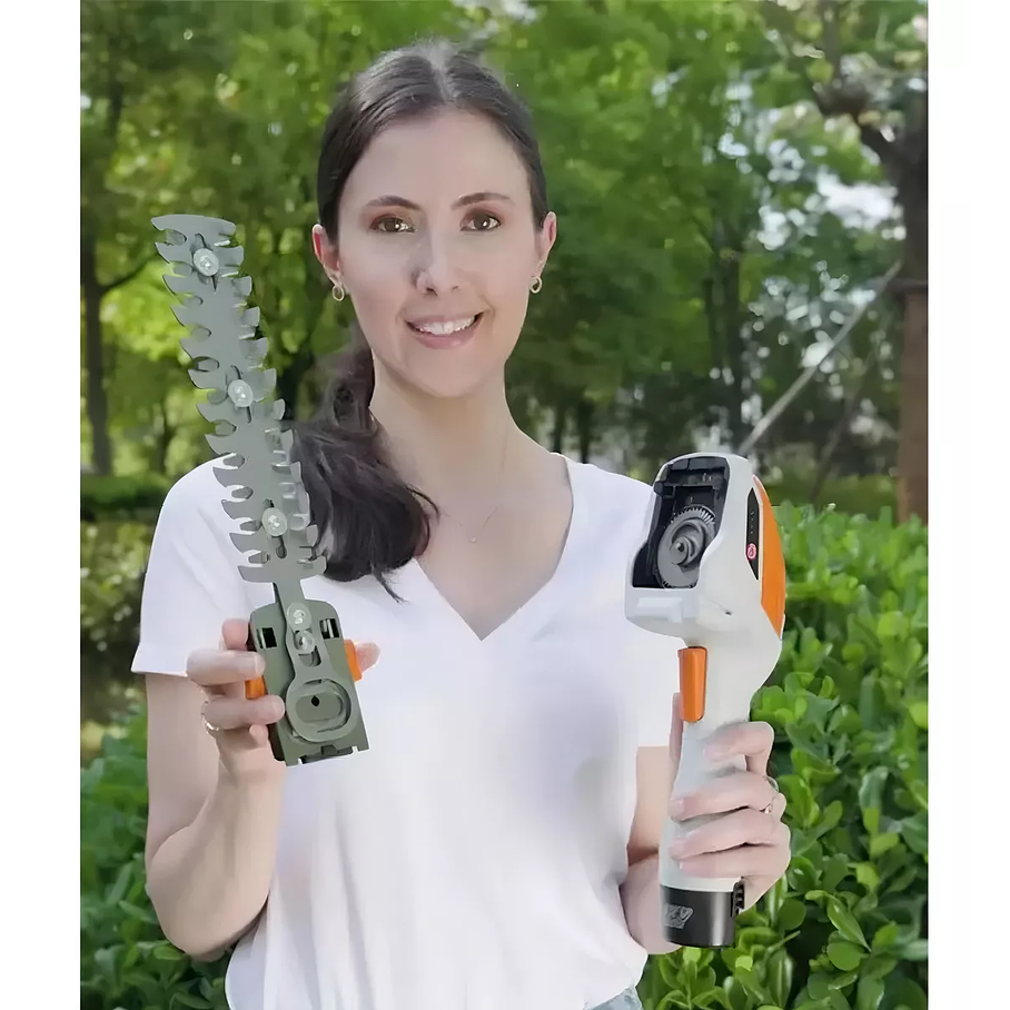 Podador Aparador De Arbusto Cerca Viva Arvore 2 Laminas 12v  5