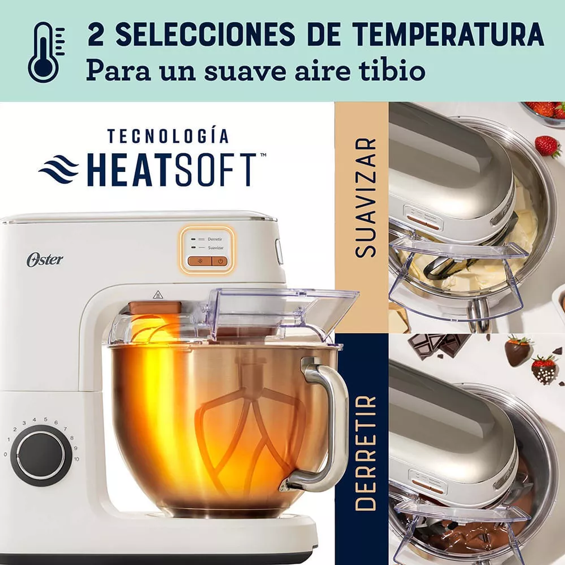 Batidora planetaria Oster® con tecnología Heatsoft™ FPSTSMPL4W Original 6
