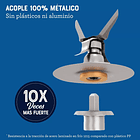 Licuadora Oster Vaso Vidrio 6 Velocidades + Pulso Blstpeggpb Color Gris 7