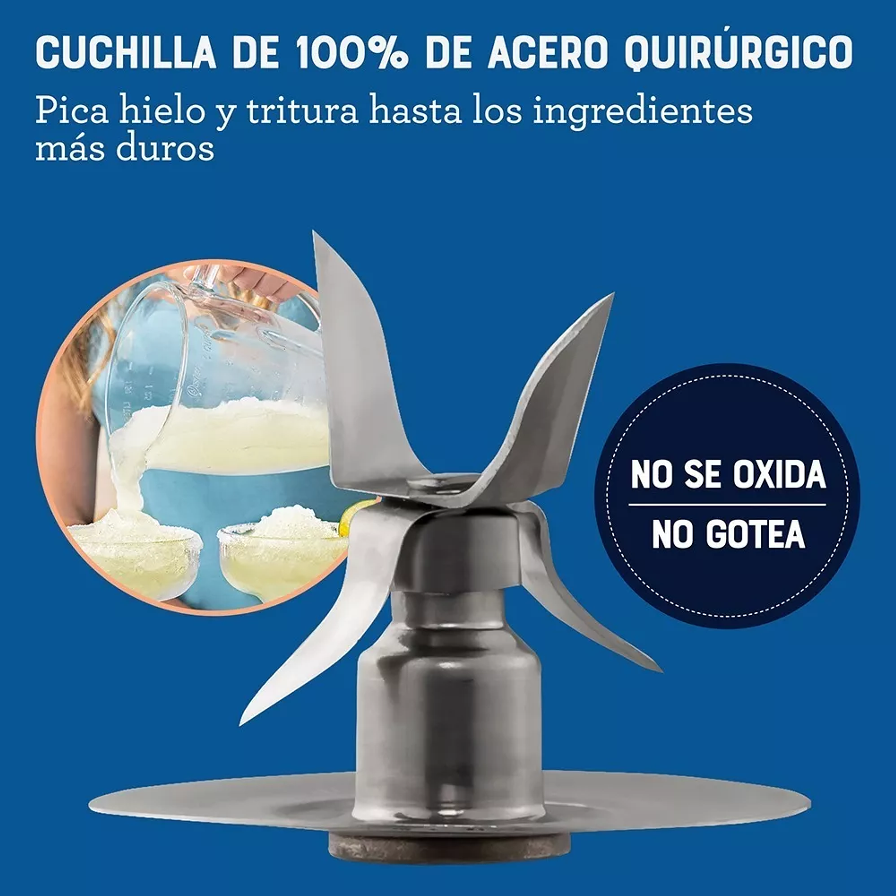 Licuadora Oster Vaso Vidrio 6 Velocidades + Pulso Blstpeggpb Color Gris 8