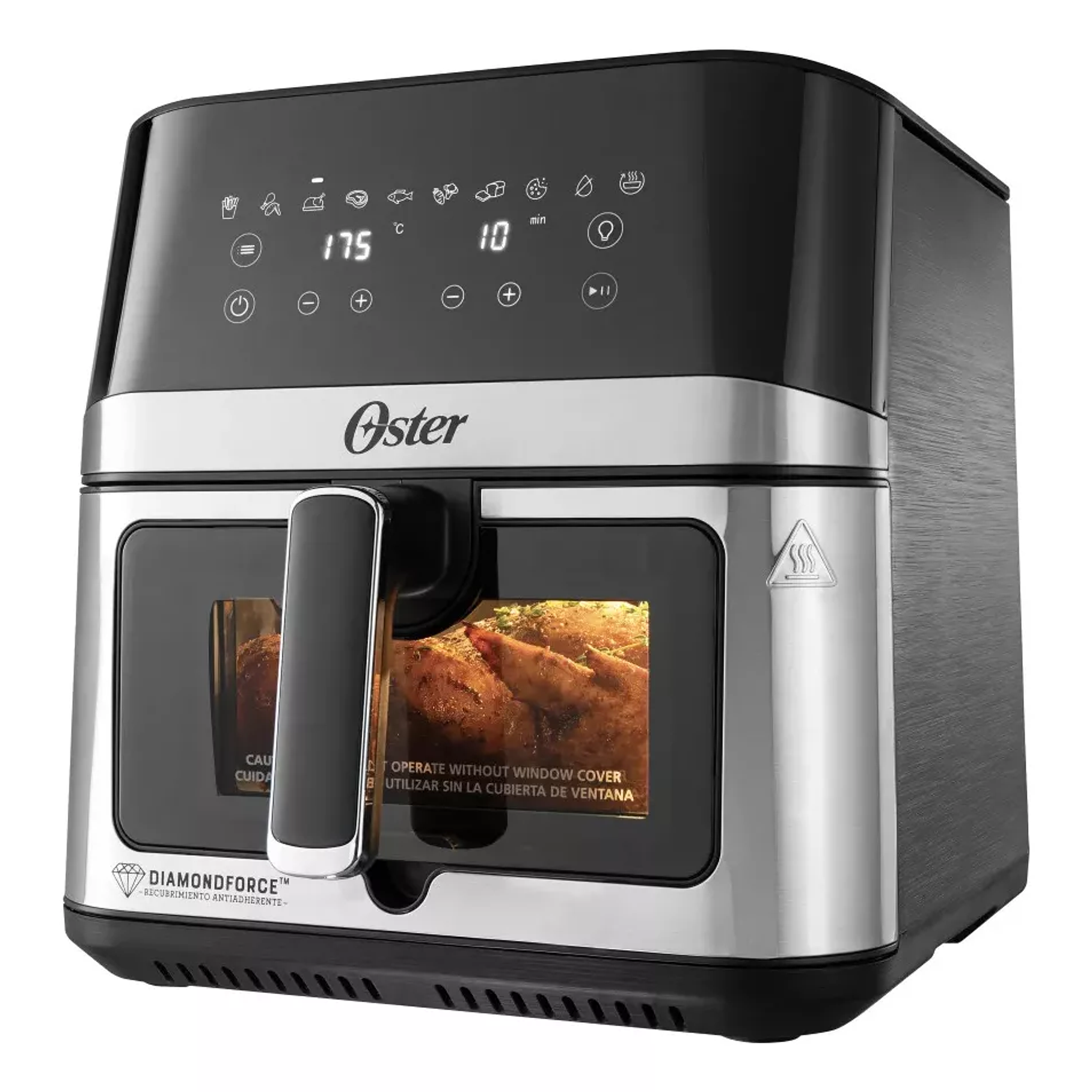 Oster® Freidora de Aire Digital, Recubrimiento Oster® DiamondForce, 7.5L de Capacidad, 10 Programas Automáticos, CKSTAF75WDSSDF 1