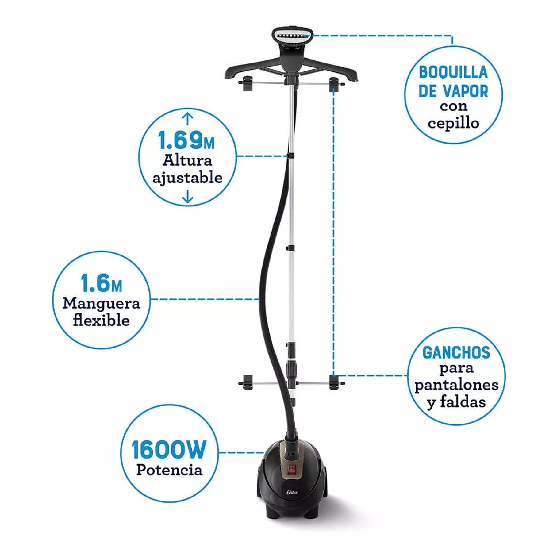 Vaporizador de prendas Oster® con gancho para pantalón GCSTGS7000 8