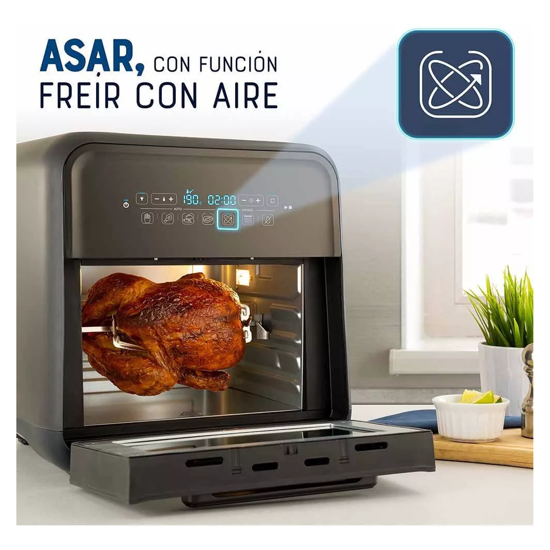 Súper freidora de aire Oster® 10 litros CKSTAFOV3 Color Negro 220V Multifuncional 5