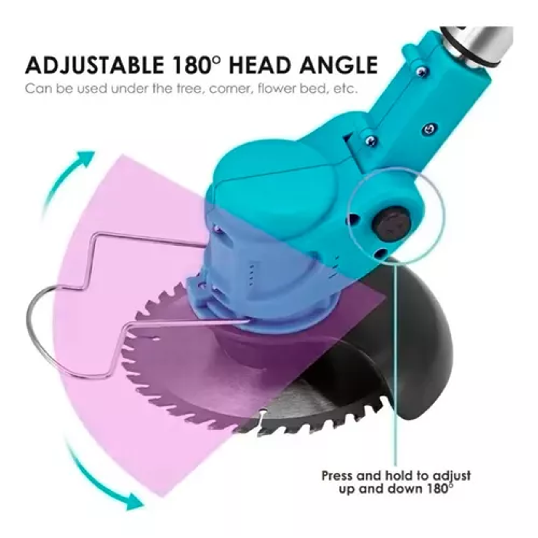 Cortadora De Pasto + Mini Moto Sierra Kit Inalámbrico 2 En 1 8