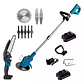Cortadora De Pasto + Mini Moto Sierra Kit Inalámbrico 2 En 1 - Miniatura 1