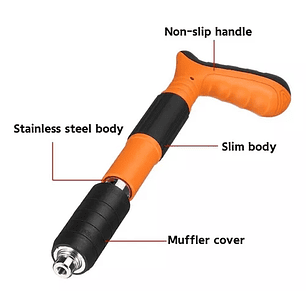 Pistola De Clavos Descarga Automatica Ajustable Y De Acero