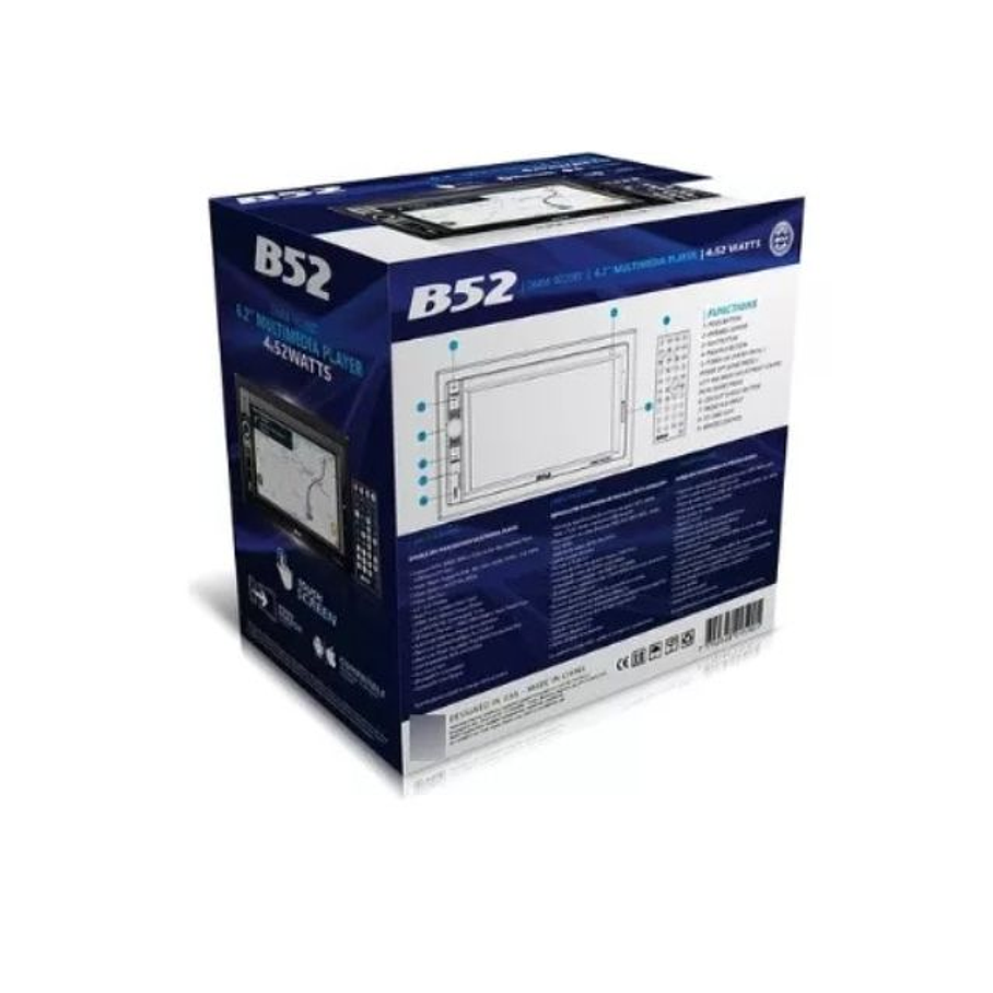 Radio Auto Estereo B52 6.2 Dmm-9020bt Control Remoto  2 din 4