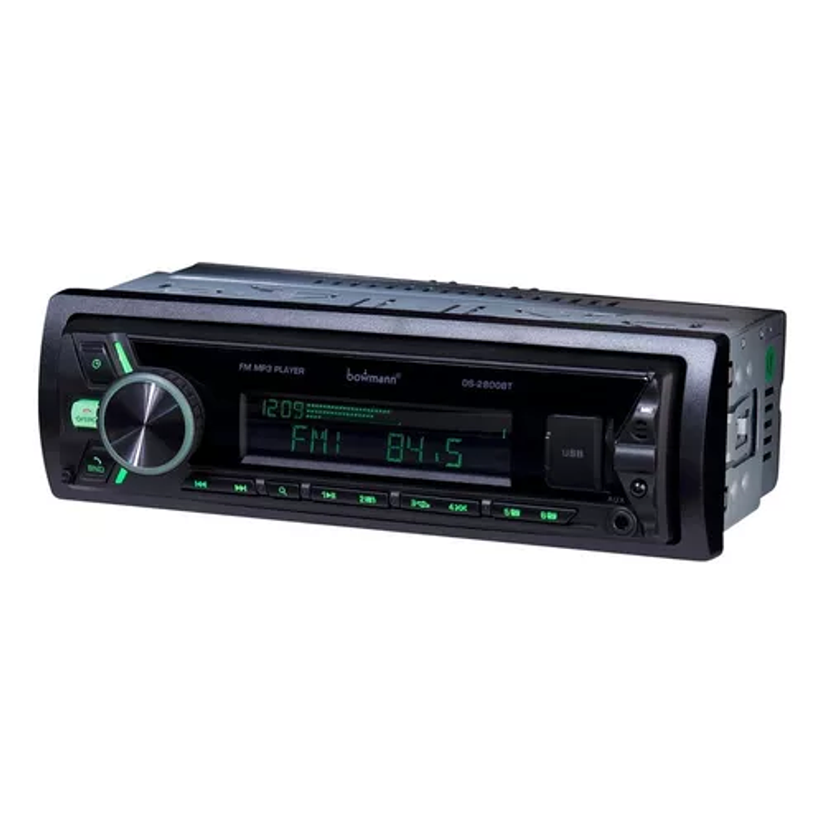 Radio de auto Bowmann DS-2800BT con USB, bluetooth y lector de tarjeta SD 2