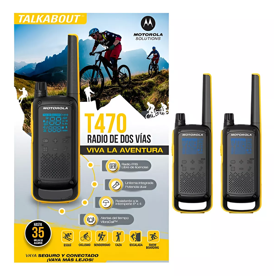 Walkie Talkie Radiocomunicador Motorola T470 Talkabout Walk Talk 56 Km 6