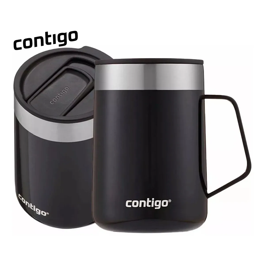 Mug Con Asa Streeterville 414 Ml Contigo Licorice Negro 3