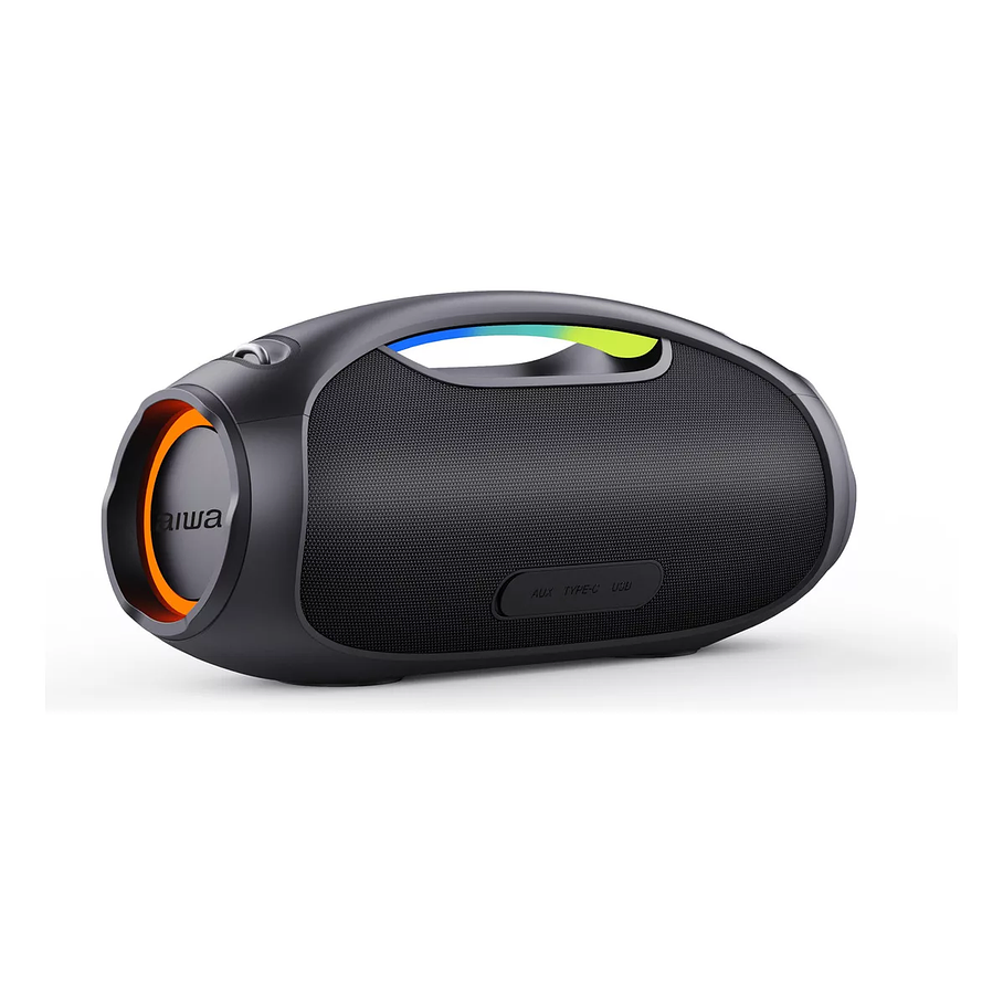 Parlante Aiwa Boombox AWS244BT AWS244BT portátil con bluetooth waterproof negra 220V 4