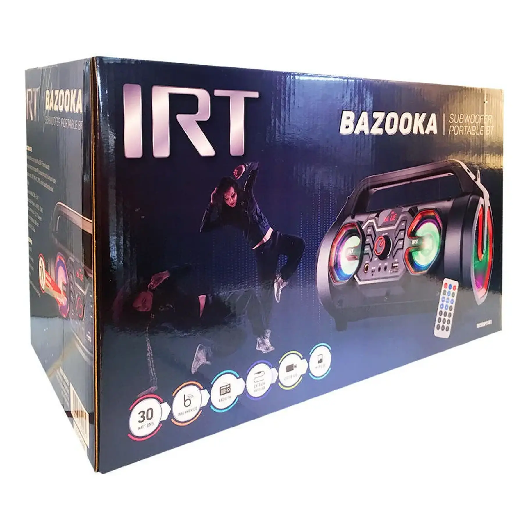 Parlante Bazooka Irt Bluetooth Subwofer  30w Radio Fm/ Usb/ Control Remoto S503 9