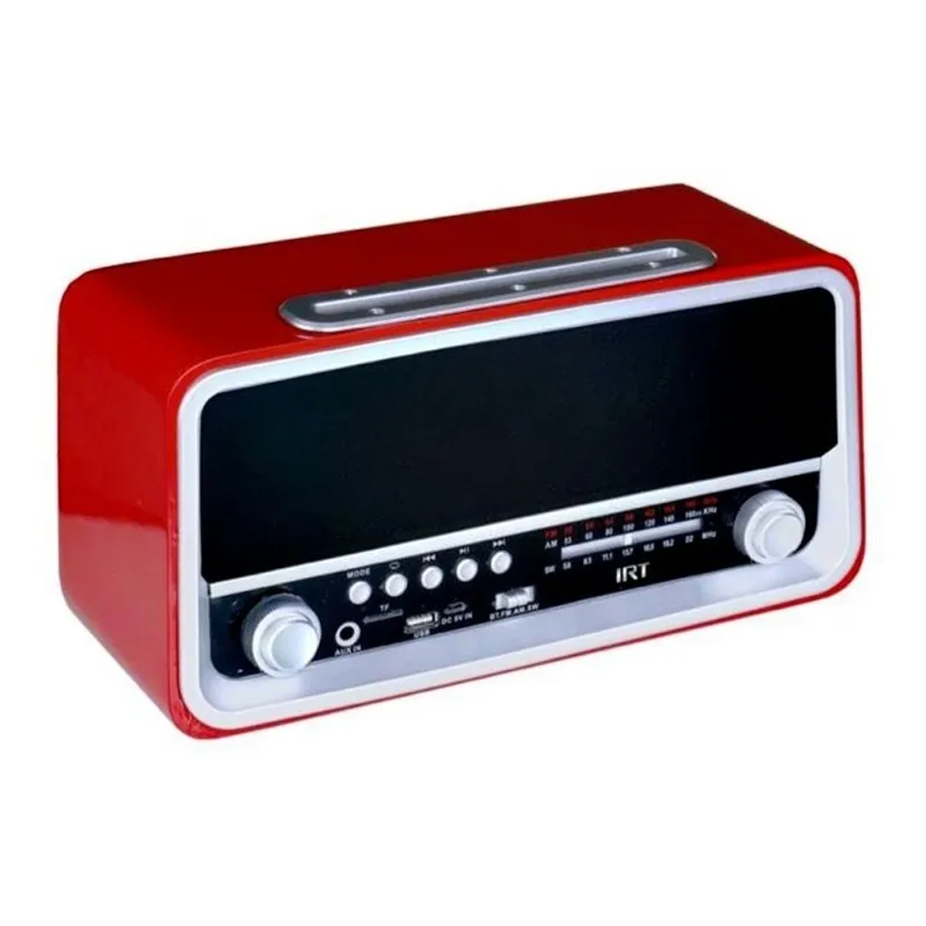 Radio Bluetooth Portátil Retro Irt Usb Am Fm Rojo Fx Vintage 1