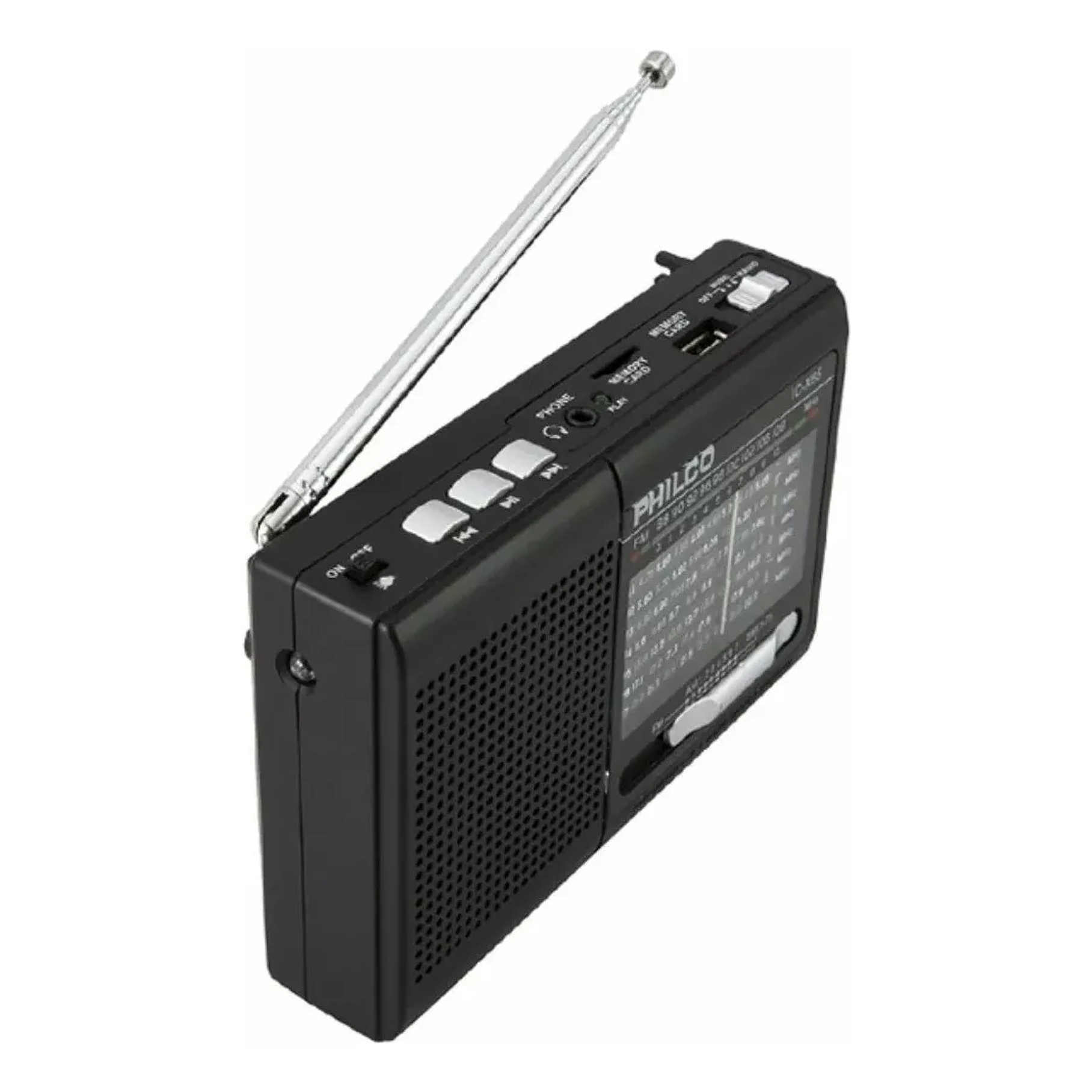 Radio Portatil Philco Ic-x65 Multibandas Usb Color Negro 3