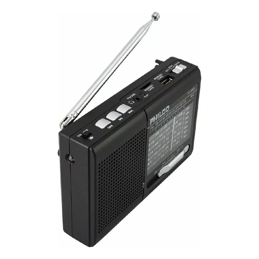 Radio Portatil Philco Ic-x65 Multibandas Usb Color Negro 3