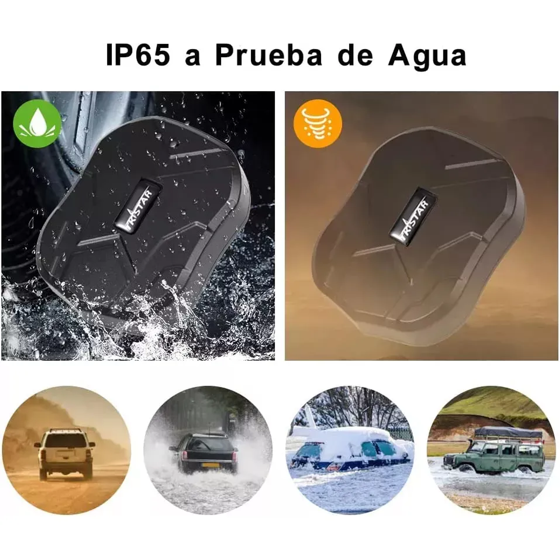 GPS Tk905 4g Tracker Impermeable 5000mah con imán para coche color negro 7