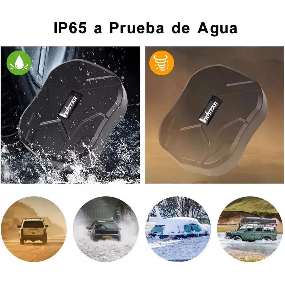 GPS Tk905 4g Tracker Impermeable 5000mah con imán para coche color negro 7