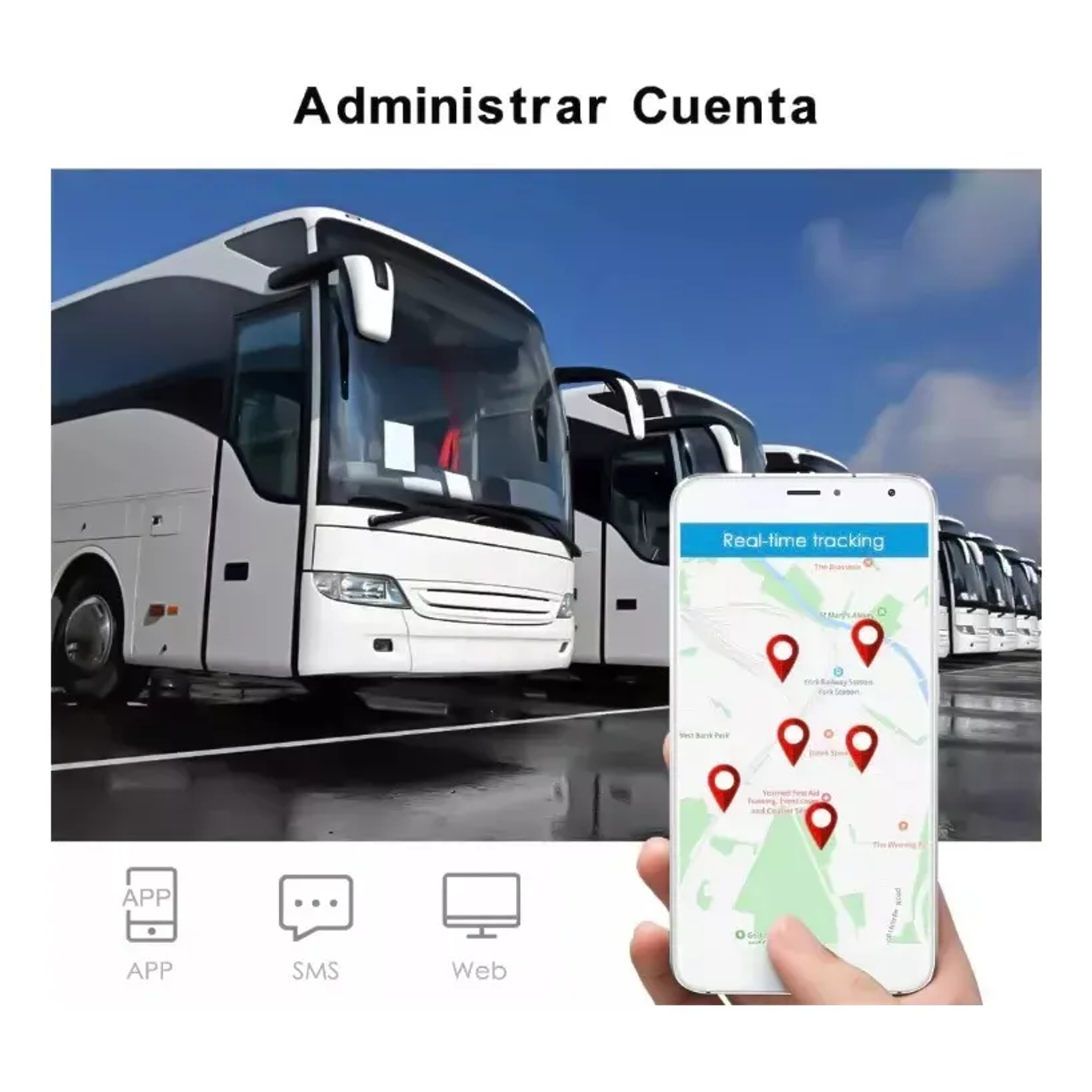 GPS Tk905 4g Tracker Impermeable 5000mah con imán para coche color negro 10