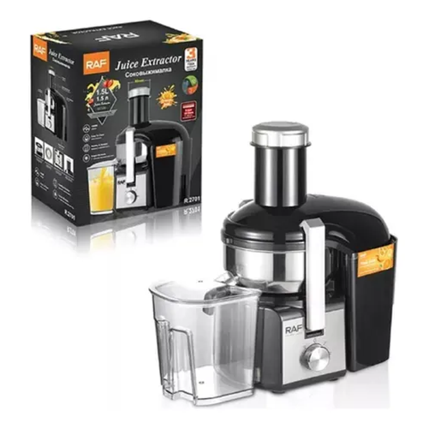 Extractor Exprimidor De Jugo Y Verduras R2701 Negro 3