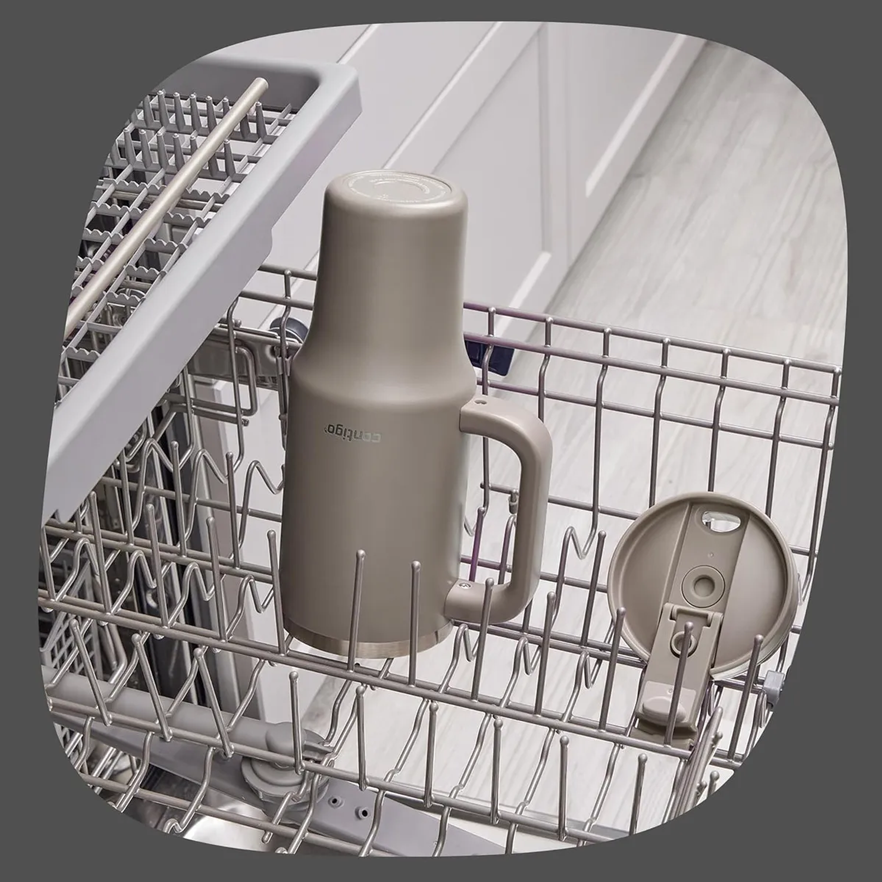 Botella Contigo Streeterville 1.180ml Color Gris Inky Cap Acero Inoxidable 7