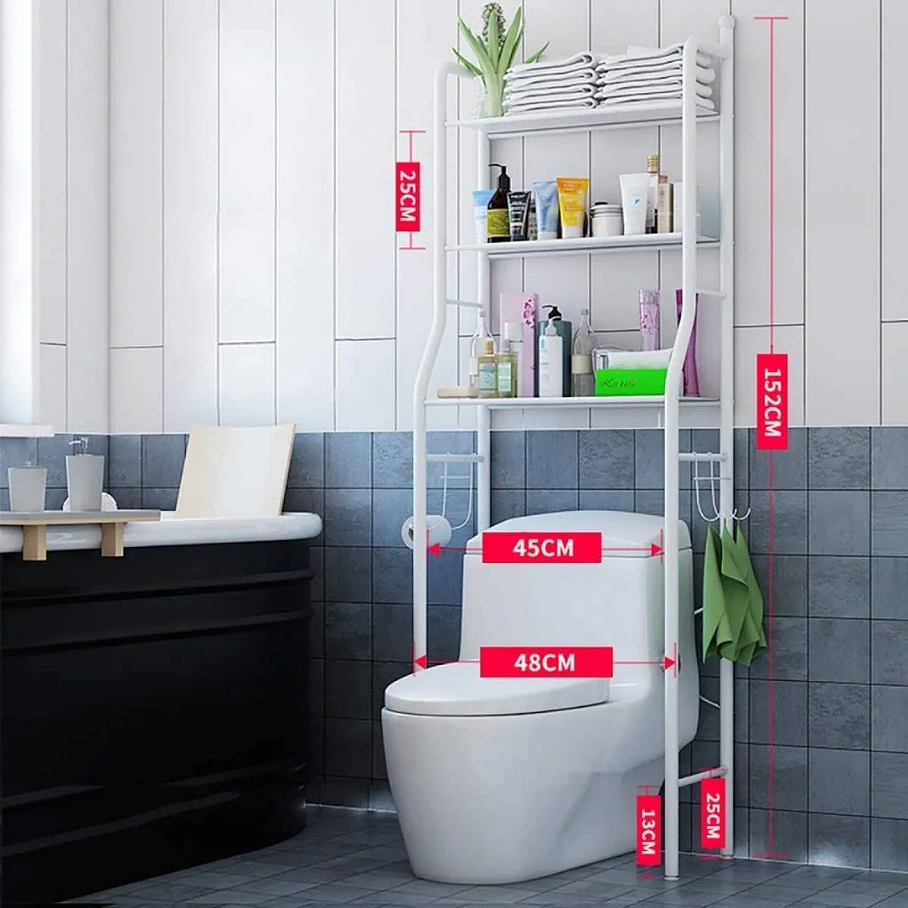 Estante De Baño Para Water  El Hogar Estable De 3 Capas Color Blanco 2