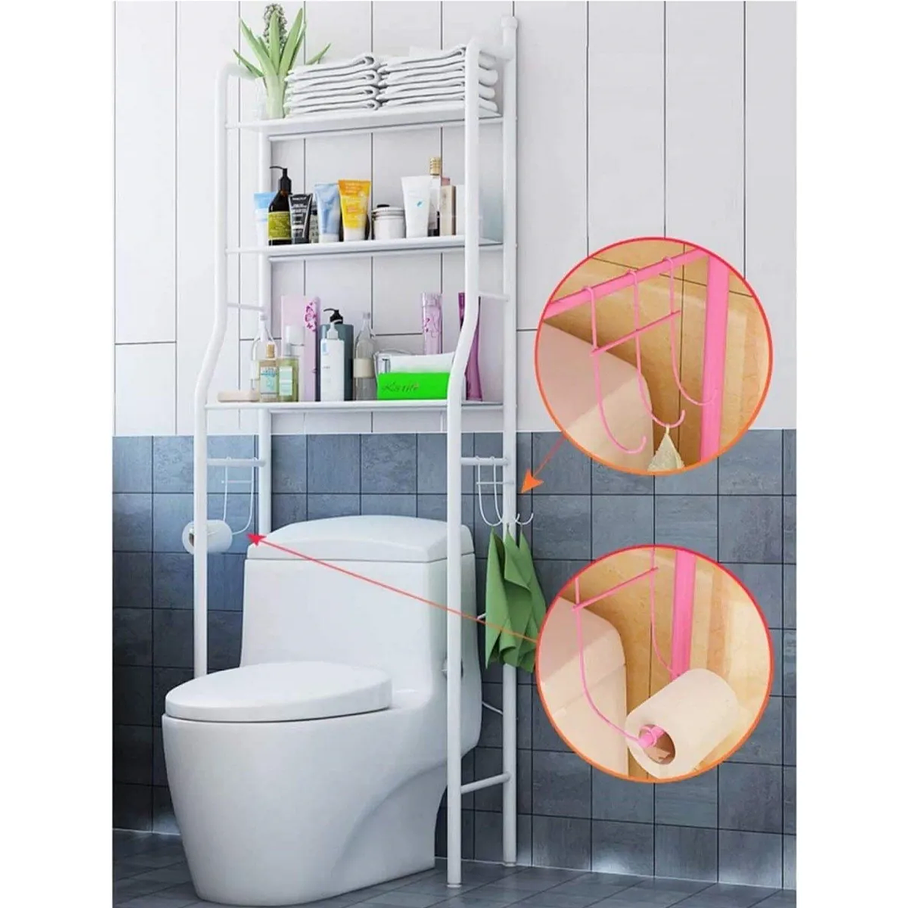 Estante De Baño Para Water  El Hogar Estable De 3 Capas Color Blanco 3