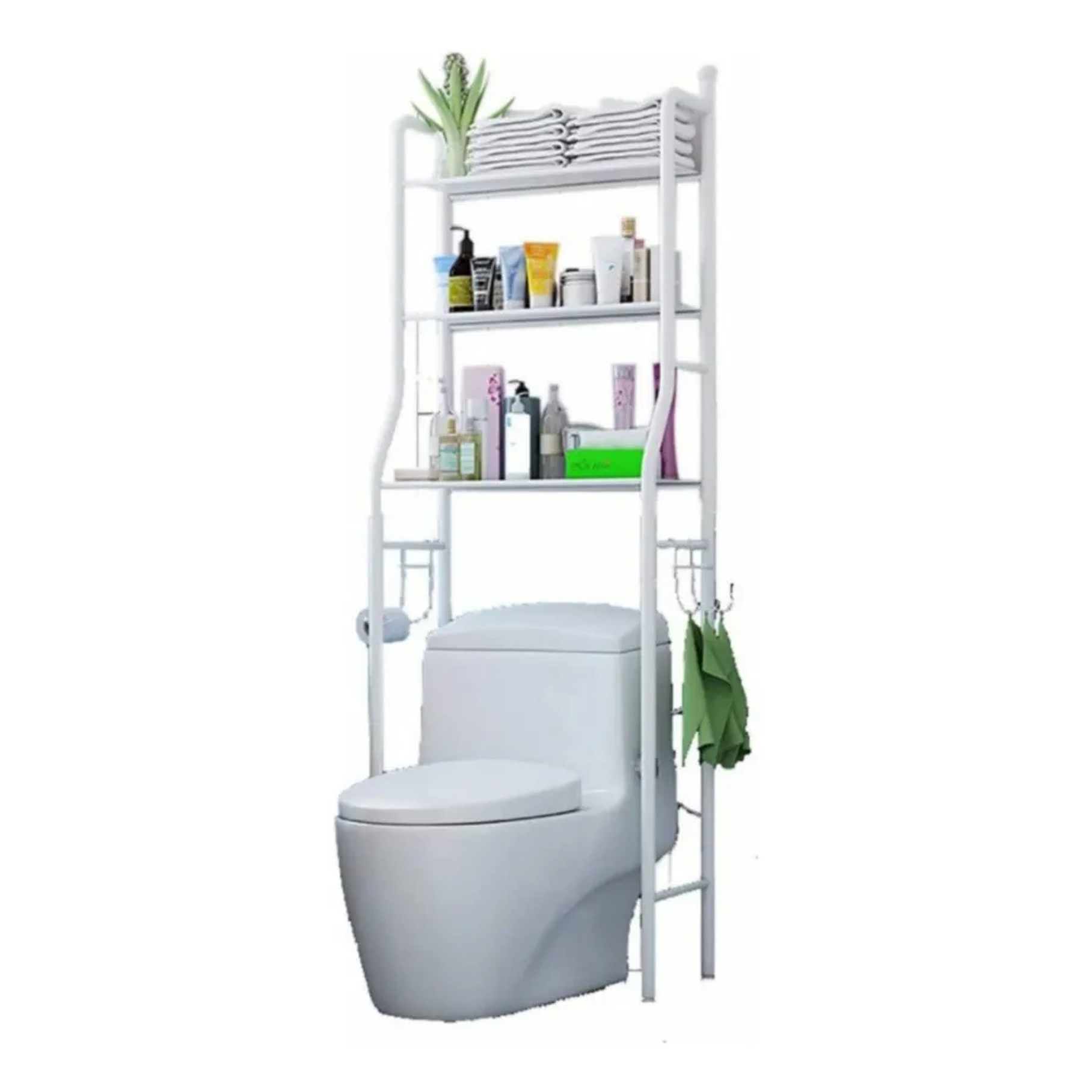 Estante De Baño Para Water  El Hogar Estable De 3 Capas Color Blanco 4