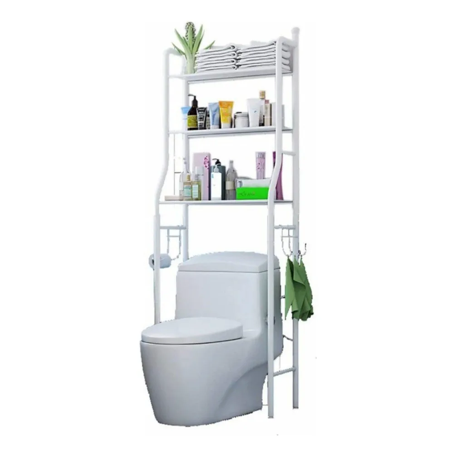 Estante De Baño Para Water  El Hogar Estable De 3 Capas Color Blanco 4