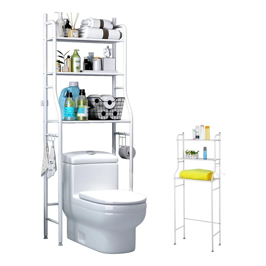 Estante De Baño Para Water  El Hogar Estable De 3 Capas Color Blanco 1