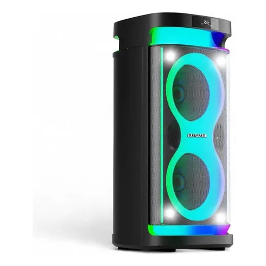 Parlante Aiwa Flame Line Negro Negro Bluetooth Portatil Aiwa Karaoke Tws 2