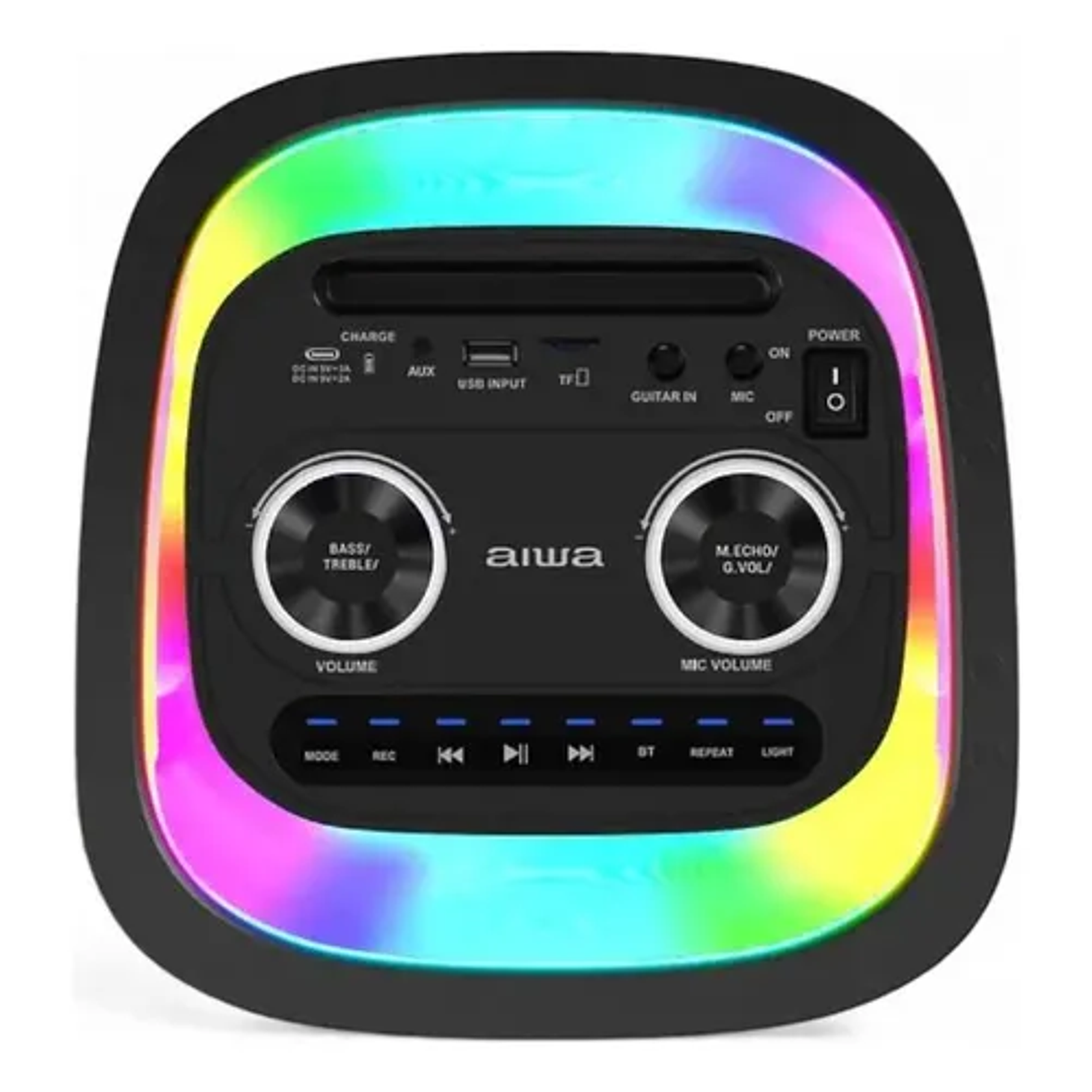 Parlante Aiwa Flame Line Negro Negro Bluetooth Portatil Aiwa Karaoke Tws 3