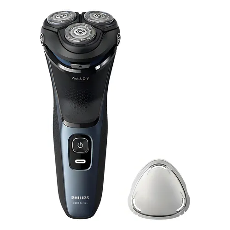 Máquina afeitadora Philips Shaver 3000 Series S3144/00 negra y celeste 220V 1