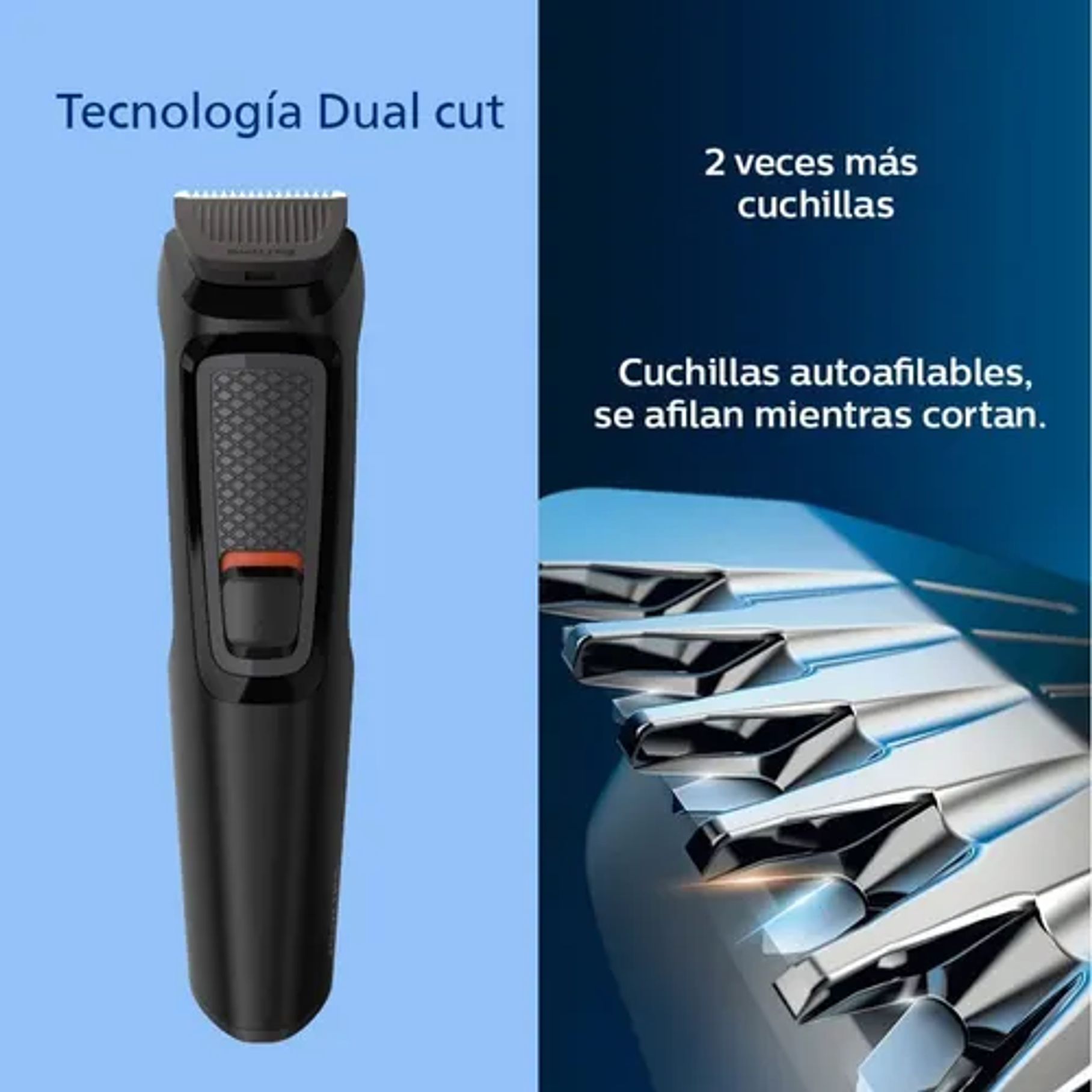 Multigroom Philips Mg3711/15 Serie 3000 Barba Nariz Oidos Color Negro 9