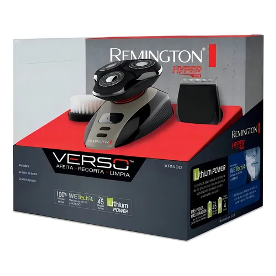 Máquina afeitadora Remington Verso XR1400 negra 220V 1