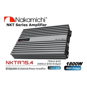 Amplificador Automotriz Gris Nakamichi De 1800 Vatios 4 Canales 